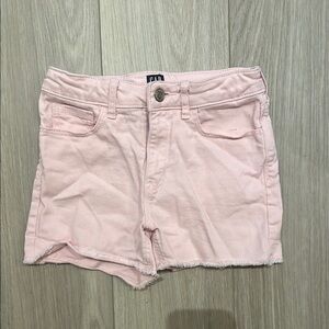 GAP Pink High-Waisted Denim Shorts